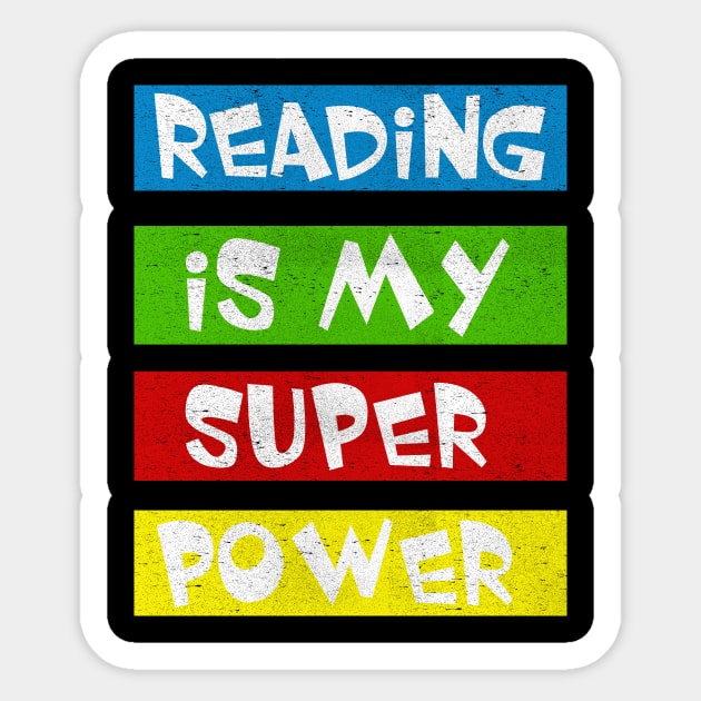 reading is my superpower Sticker by lonway